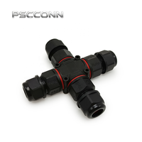 Connecteur étanche IP68 PSCCONN GW20 à 2 cœurs en forme de X, boîtier en nylon épaissi M20, 16A 400V pour câbles extérieurs haute puissance