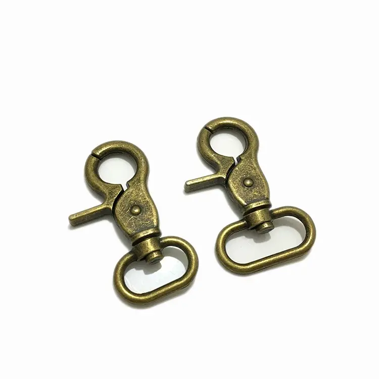 Spring Solid Swivel Key Ring Hardware Zubehör Drehbare Metalls chnalle Messing Karabiner haken für Tasche