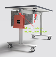 Meubles de bureau multifonctionnels pour réunions, bureau de formation pliable et mobile avec ensemble de chaises, table de conférence rectangulaire en bois