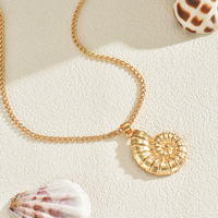 Collier de vague de coquille de style océanique Colliers de chaîne de clavicule d'étoile de mer à la mode