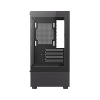 Boîtier PC de jeu Mid Tower à double verre trempé à 270 degrés avec prise en charge M-ATX/Mini-ITX et refroidissement par eau de 240 mm