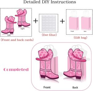 12 Bolsas de Papel con Diseño de Botas de Vaquero, Tema del Oeste, para Fiestas de Rodeo, Bolsas de Regalo Kraft con Asas para Fiestas de Cumpleaños de Vaqueros y Vaqueras - Product Image 5