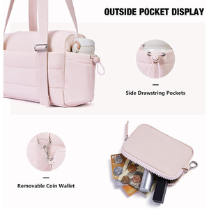 Bolsa de Gimnasio Mini Personalizada <span class=keywords><strong>con</strong></span> Logotipo, Juego de 2 Bolsas de Nailon Impermeables, Bolsa de Mano para Entrenamiento <span class=keywords><strong>con</strong></span> Cartera Pequeña para <span class=keywords><strong>Mujer</strong></span> - Product Image 4