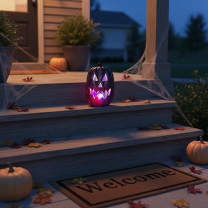 Custom Halloween Jack-o-lantern LED Party Decorations Wholesale Plastic Halloween Pumpkin Lamp - Product Image 3