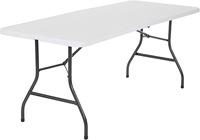 Table de banquet rectangulaire pliante en fer de 8 pi x 30 po, robuste, portable, mobilier d'hôtel, table d'événement extérieur pour la restauration et les mariages