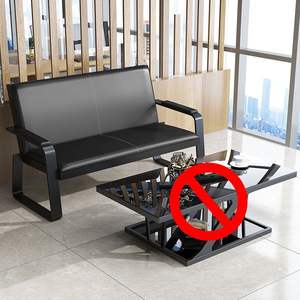 होम ऑफिस स्कूल डाइनिंग होटल के लिए कॉफी टेबल के साथ सरल आधुनिक मॉड्यूलर ऑफिस सोफा सेट तीन-व्यक्ति - Product Image 5