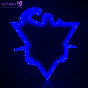 Letrero con Logotipo Retroiluminado LED 3D Personalizado, Base <span class=keywords><strong>de</strong></span> Acrílico Cristal, Letras Superiores, Montaje en Pared Interior, Borde <span class=keywords><strong>de</strong></span> <span class=keywords><strong>Aluminio</strong></span> <span class=keywords><strong>de</strong></span> 6 cm, Retroiluminación Azul para Gimnasio - Product Image 4