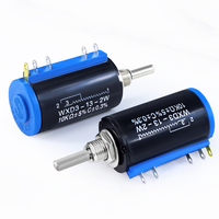 SomeiEle WXD3-13-2W Potenciómetro de Precisión de 10 Voltas con Bobinado de Hilo (Eje de 4.0mm) - Terminales de Soldadura - Envase de Plástico - 4.7K 5% 2W