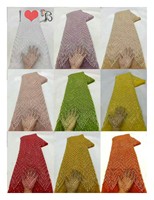 Blinglace mariée perlée Tulle dentelle français broderie Net dentelle brillant paillettes perles dentelle tissu pour robe de soirée