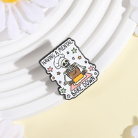 Broche en émail 'Skelet Chef en train de pétrir la pâte' style punk, pour sac, revers, bijoux, cadeaux