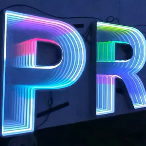 <strong>Custom</strong> 3D LED Neon <strong>Infinity</strong> <strong>Mirror</strong> Letters Logo Sign for Office Bar Companies-Multi Color Shop Wall <strong>Decoration</strong> Business Light - Product Image 6