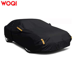 Housse de voiture Woqi, protection intégrale contre l'eau et les UV, pour BMW, Mercedes Benz, Honda, polyester noir, tailles S, M, L, XL - Product Image 1