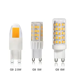 Factory Dimmable g9 led bulb lamp high lumen led G4 bulb ACDC12V 5w silicone g9 bulbs