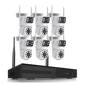 Système de caméra de sécurité d'extérieur 4K à double objectif 8MP <span class=keywords><strong>Alarme</strong></span> intelligente de suivi automatique humain <span class=keywords><strong>Kit</strong></span> NVR sans fil 8CH Wifi Ptz Caméra Système de vidéosurveillance - Product Image 2