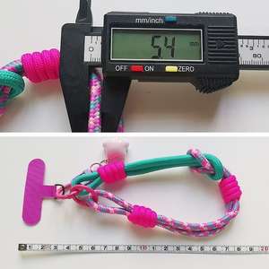 パーソナライズド卸売ナイロン製編み込みコイル型ユニバーサルリスト携帯電話ケース用ストラップキーホルダークロスボディカスタム - Product Image 5