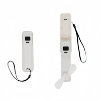 Ventilateur portable 2-en-1 avec lampe torche LED, rechargeable, pliable, mini ventilateur de camping USB avec affichage de la puissance