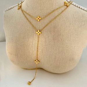 Collar de Oro Antideslustre de Moda, 18K, Acero Inoxidable Real, Joyería Fina, Collares en Capas para Mujer - Product Image 4