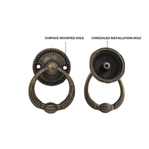 Poignée de meuble JAYA en alliage de zinc Zamak <span class=keywords><strong>antique</strong></span>, anse de tiroir de <span class=keywords><strong>style</strong></span> chinois vintage pour armoire et placard - Product Image 4