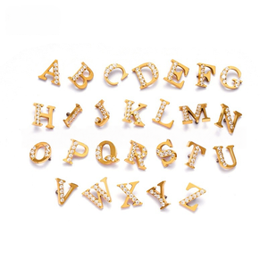 G23 Freya Piercings Labret à dos plat pour <span class=keywords><strong>l</strong></span>èvre et hélix, en Titane ASTM F136, Zircon, avec 26 lettres, Bijoux de corps - Product Image 3