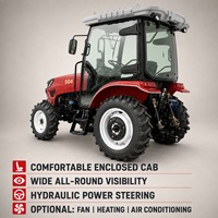 Tracteur agricole SY 504 4WD avec moteur diesel de 36,8 kW, direction hydraulique, rayon de braquage court, 540/760 tr/min PTO
