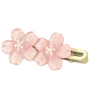 Romantique rose fleur de cerisier épingle à cheveux haut de gamme doux haut de gamme fille Clip bijoux en gros frange côté cheveux accessoires - Product Image 1