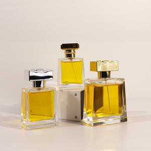 Flacon de parfum en verre blanc carré de 30 ml, flacon transparent à clip de 50 ml, flacon de recharge vide pour femmes - Product Image 3