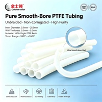 Tuyau de carburant lisse en PTFE à faible friction AN4-AN8, tube en PTFE vierge à 100 % à intérieur lisse pour conduites de carburant automobiles