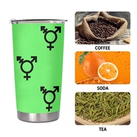 Gobelet isotherme en acier inoxydable de 20 oz, thème gay (design israélien) personnalisé pour les voyages en voiture, les grillades à la plage