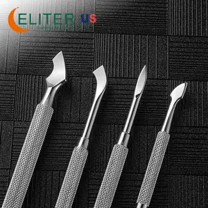 Eliter Wholesale Supplier Beauty Tools Stainless Steel Nail Cuticle Pusher Manicure Tools Nail Cuticle Pusher