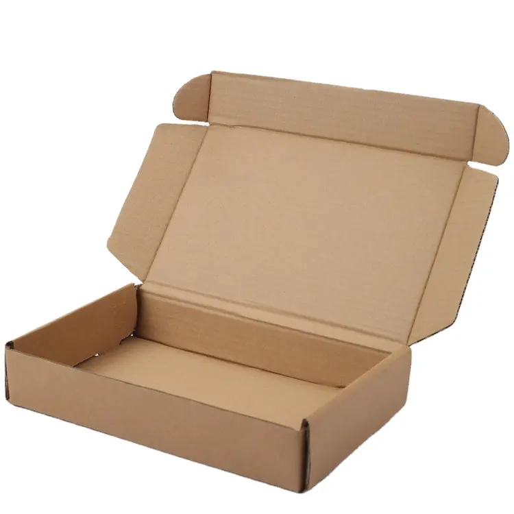 Fabrik Großhandels preis Günstige recycelbare Boite Karton Blank Brown Kraft papier Versand box Fertige Wellpappe Mailer Box