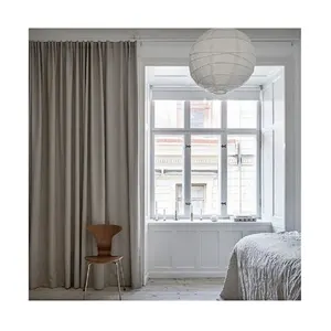 100% polyester luxurious roll velvet and sheer livingroom window white fabric acoustic curtain for room and bedroom