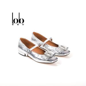 Chaussures à talon carré en cuir véritable, souples et confortables, avec boucle réglable et décoration en strass, collection Printemps 2026 pour femme - Product Image 2