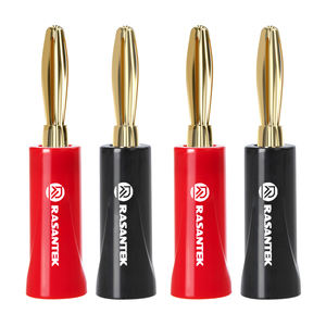 RASANTEK OEM ODM <span class=keywords><strong>Banana</strong></span> Plug от производителя, заглушка для динамика, штепсельная вилка 4 мм, позолоченная штепсельная Вилка для динамиков, Кабельный разъем - Product Image 1