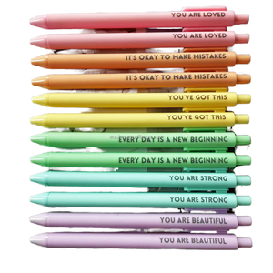 Di alta qualità multicolore Macaron Gel di silice penna promozionale pubblicità retrattile nero 0.5mm colore penna con LOGO personalizzato - Product Image 1