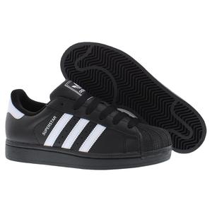 Scarpe Adidas Superstar II in Pelle da Donna, Colore Nero, Stile Basket, Dettagli Bianchi - Product Image 4