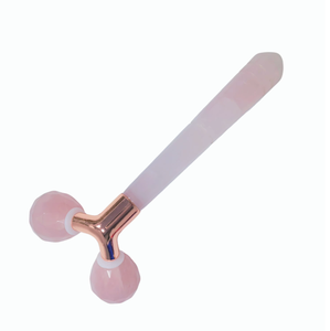 Rouleau facial en quartz rose 3D en forme de Y, anti-rides, lifting de la peau, masseur facial, fabriqué par le fabricant - Product Image 1