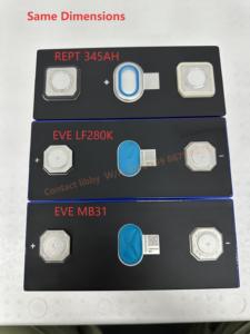 Cellule de batterie LiFePO4 REPT 345Ah de qualité A, 3,2V, 8000+ cycles, 0,5C, prismatique, pour système de stockage d'énergie solaire, livraison DDP aux États-Unis - Product Image 2