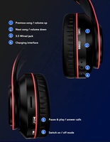 Casque de jeu sans fil RGB personnalisé OEM B39, casque de jeu stéréo pliable pour le sport, écouteurs avec microphone pour PC