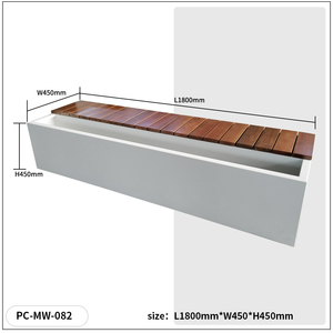 Tùy Chỉnh Ngoài Trời Gỗ Băng Ghế Mạ Kẽm Kim Loại Vườn Đường Phố Băng Ghế Dự Bị Trồng Hộp Cho Công Viên Mall Đường Phố Trung Tâm Thương Mại Đồ Nội Thất Chỗ Ngồi Ghế - Product Image 2
