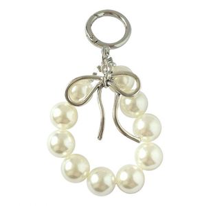 Acrylic Korean Style Bow-Knot Bead <b>Keychain</b> Bag Packaging Charm DIY Niche <b>Personalized</b> Phone Charm - Product Image 5