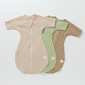 <span class=keywords><strong>Gigoteuse</strong></span> en mousseline pour bébé avec fermeture éclair |   Couverture portable en <span class=keywords><strong>gaze</strong></span> <span class=keywords><strong>de</strong></span> <span class=keywords><strong>coton</strong></span> respirante pour nourrissons - Product Image 4