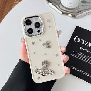 Funda de Teléfono TPU Moderna con Diseño de Planeta con Pedrería para iPhone 15 Pro Max/iPhone 16 Compatible con iPhone 11 Pro Plus - Product Image 5