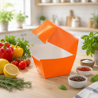 Boîte à emporter pour hamburgers avec doublure intérieure résistante à la graisse pour les chaînes de restauration rapide, personnalisation du logo disponible