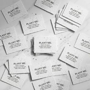 Étiquette en papier semence durable, étiquette suspendue de fleurs sauvages plantables, marque éco-responsable |   Estampage à chaud personnalisé disponible - Product Image 3