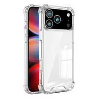 Casing HP Transparan Anti Benturan untuk iPhone Air 18 17 16 15, Pelindung Bumper TPU PC untuk I Phone 18 17 16 15 Pro Max