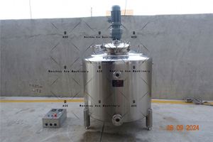 Tanque mezclador de gas industrial de acero inoxidable de 900 litros a la venta con engranaje de motor y componentes de núcleo de rodamiento para procesar productos químicos - Product Image 3