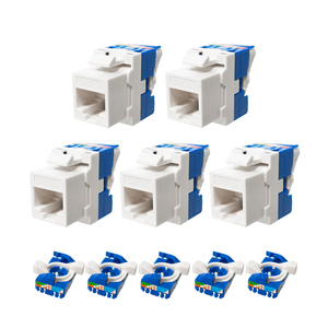 Conector Keystone RJ45 UTP 8P8C Modular Giratorio de 180 Grados Sin Herramientas Cat5e Cat6 para Paneles de Conexión de Telecomunicaciones - Product Image 1