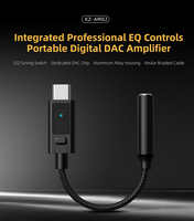 Adaptador de Audio KZ AM02 con Función de Ajuste de Efectos de Sonido de Grado Profesional Integrada, Decodificador Digital Portátil Tipo-C a 3.5mm