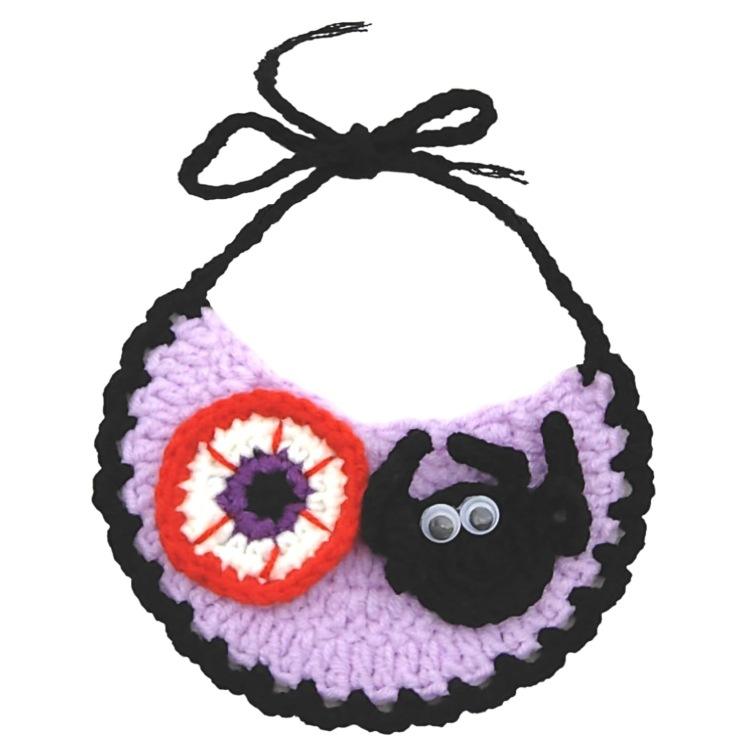[halloween] spider eyeball bib