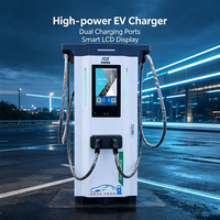 Chargeur rapide DC double pistolet 480 kW pour véhicules électriques, monté au sol, OCPP 1.6J avec grand écran publicitaire et réseau 4G pour station de recharge de bus et camions